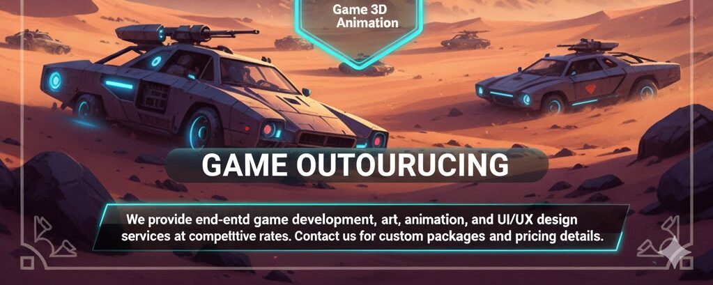 Expertos en Outsourcing de Desarrollo de Juegos, Outsourcing de Animación 3D, Servicios de Arte para Juegos y Outsourcing de Diseño UI/UX